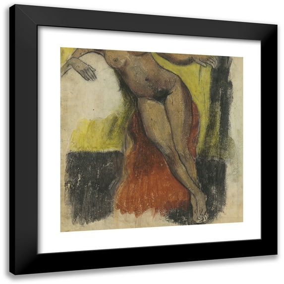 Paul Gauguin 12x12 Black Modern Framed Museum Art Print Titled - Study for Aita Tamari Vahine Judith Te Parari
