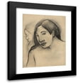 thumbnail image 1 of Paul Gauguin 12x14 Black Modern Framed Museum Art Print Titled - Heads of Tahitian Women, Frontal and Profile Views (1891-1893), 1 of 5