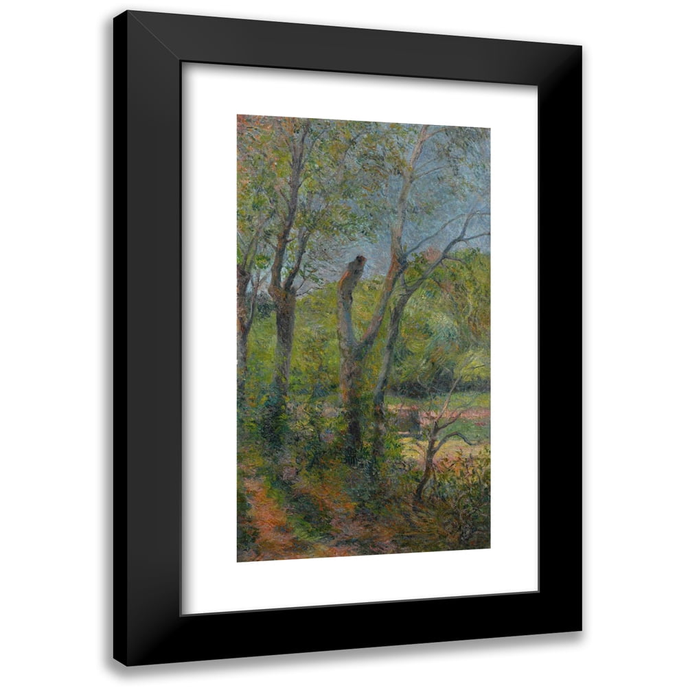 Paul Gauguin 12x18 Black Modern Framed Museum Art Print Titled - Les Saules (1885)