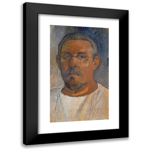 Paul Gauguin 16x24 Black Modern Framed Museum Art Print Titled - Self-Portrait (1903)