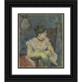 thumbnail image 1 of Paul Gauguin 20x23 Black Ornate Framed Double Matted Museum Art Print Titled: Madame Mette Gauguin in Evening Dress (1884), 1 of 5