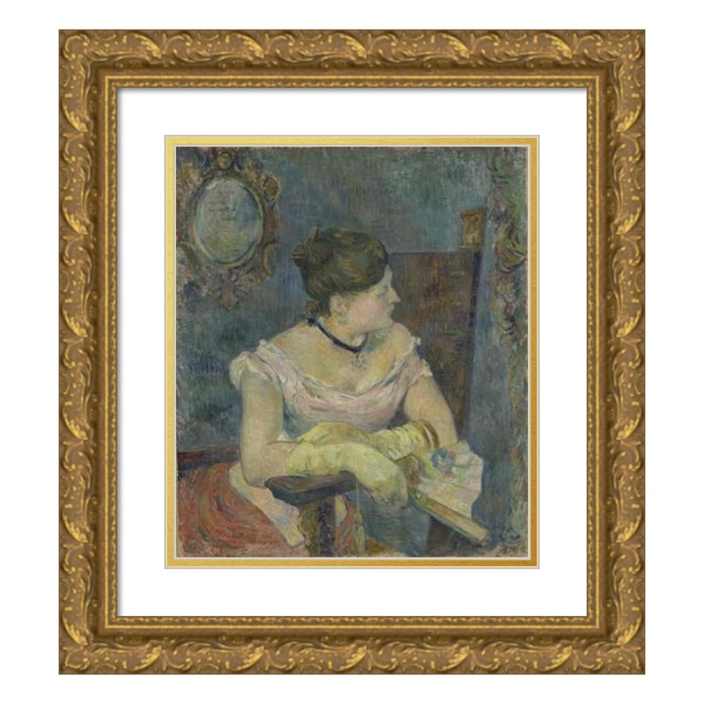 Paul Gauguin 20x23 Gold Ornate Framed and Double Matted Museum Art Print  Titled - Madame Mette Gauguin in Evening Dress (1884) - Walmart.com