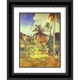 thumbnail image 1 of Paul Gauguin 2x Matted 20x24 Black Ornate Framed Art Print 'Palm trees on Martinique', 1 of 2