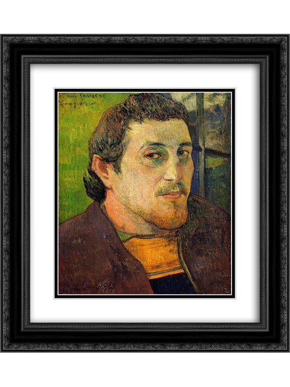 Paul Gauguin 2x Matted 20x24 Black Ornate Framed Art Print 'Self portrait at Lezaven'