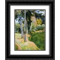thumbnail image 1 of Paul Gauguin 2x Matted 20x24 Black Ornate Framed Art Print 'The large tree', 1 of 2