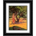 thumbnail image 1 of Paul Gauguin 2x Matted 20x24 Black Ornate Framed Art Print 'The lemon picker', 1 of 2