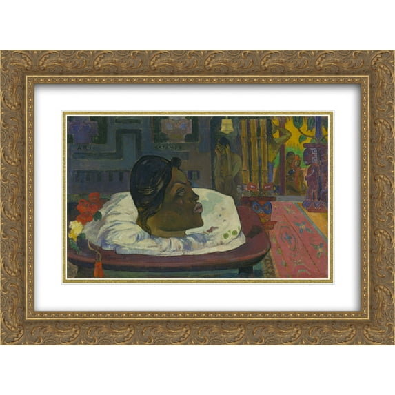 Paul Gauguin 2x Matted 24x18 Gold Ornate Framed Art Print 'The Royal End'