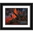 thumbnail image 1 of Paul Gauguin 2x Matted 24x20 Black Ornate Framed Art Print 'Fire Dance', 1 of 2