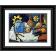 thumbnail image 1 of Paul Gauguin 2x Matted 24x20 Black Ornate Framed Art Print 'Still life with teapot and fruits', 1 of 2