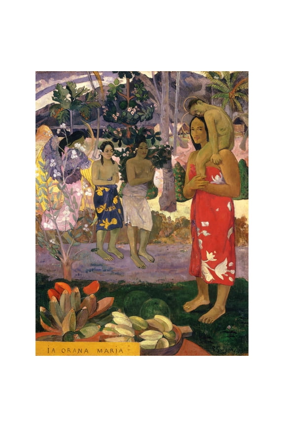 Paul Gauguin Ia Orana Maria Hail Mary Extra Large Art Print Wall Mural Poster Premium XL