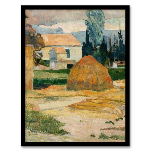 Paul Gauguin Landscape Near Arles Oil Painting Framed Wall Art Picture Print A3