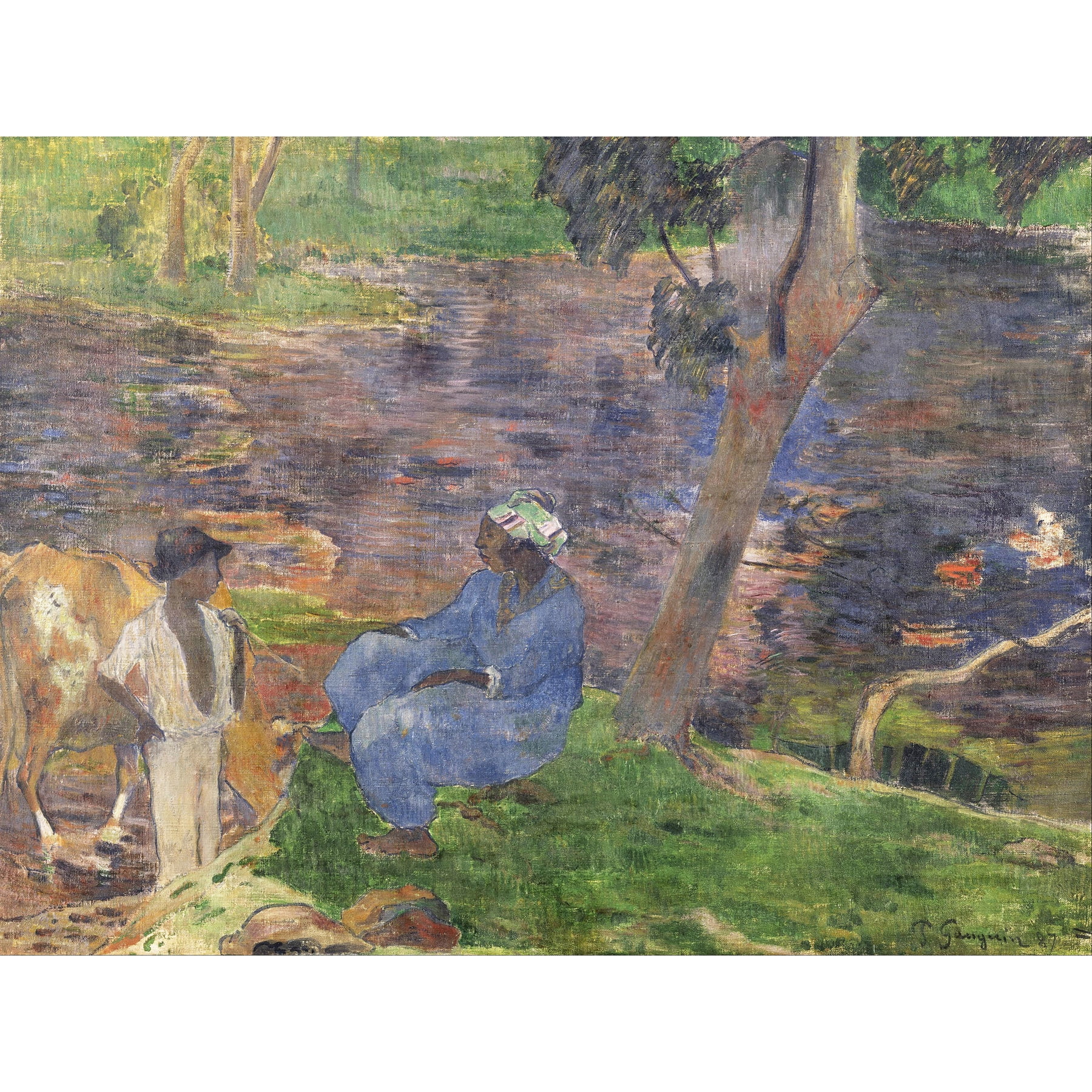 Paul Gauguin On The Shore Of The Lake At Martinique Extra Large Art ...