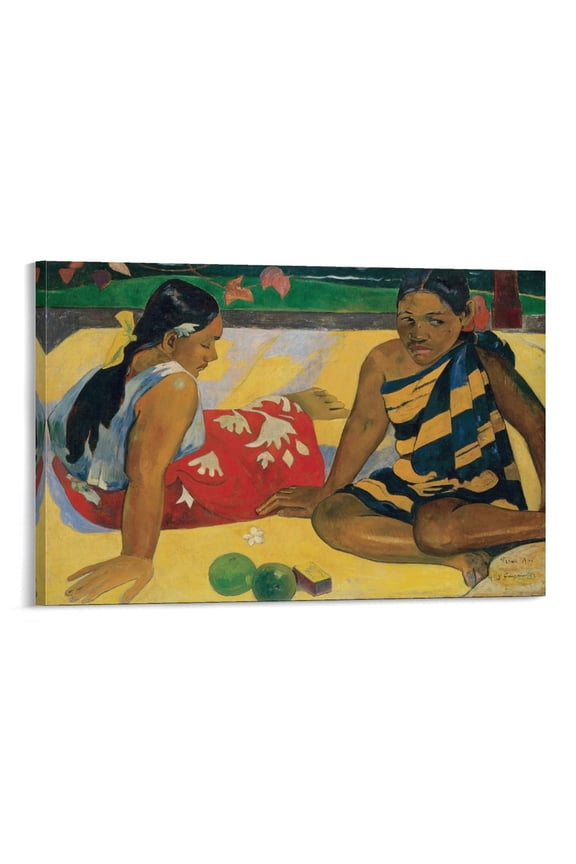 Paul Gauguin Prints Tahitian Women on The Beach Canvas Wall Art Poster Canvas Wall Art Prints Poster Gifts Photo Picture Painting Posters Room Decor Home Decorative 12x18inch(30x45cm)