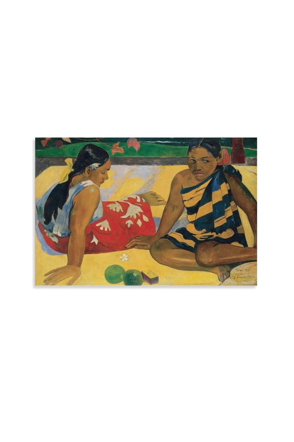 Paul Gauguin Prints Tahitian Women on The Beach Canvas Wall Art Poster Picture Print Wall Art Poster Painting Canvas Posters Artworks Gift Room Aesthetic 16x24inch(40x60cm)