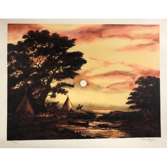 Paul Geygan "Moonrise" Signed Limited Edition Litho Art Generic