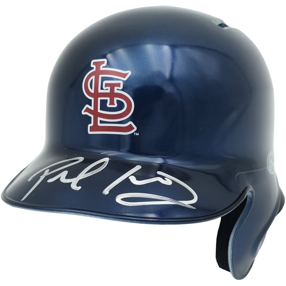 Paul Goldschmidt Autographed St. Louis Cardinals Chrome Blue Mini Helmet Fanatics & MLB Holo Stock #257008