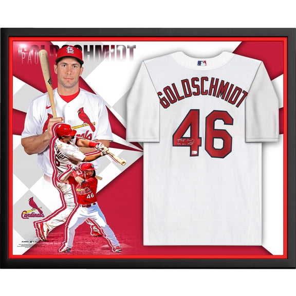 Paul Goldschmidt St. Louis Cardinals Framed Autographed 2022 NL MVP White Authentic Jersey Collage with "22 NL MVP" Inscription - Fanatics Authentic Certified