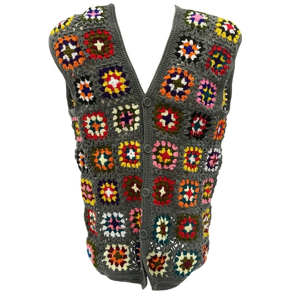 Paul Granny Square Pattern Sweater Vest