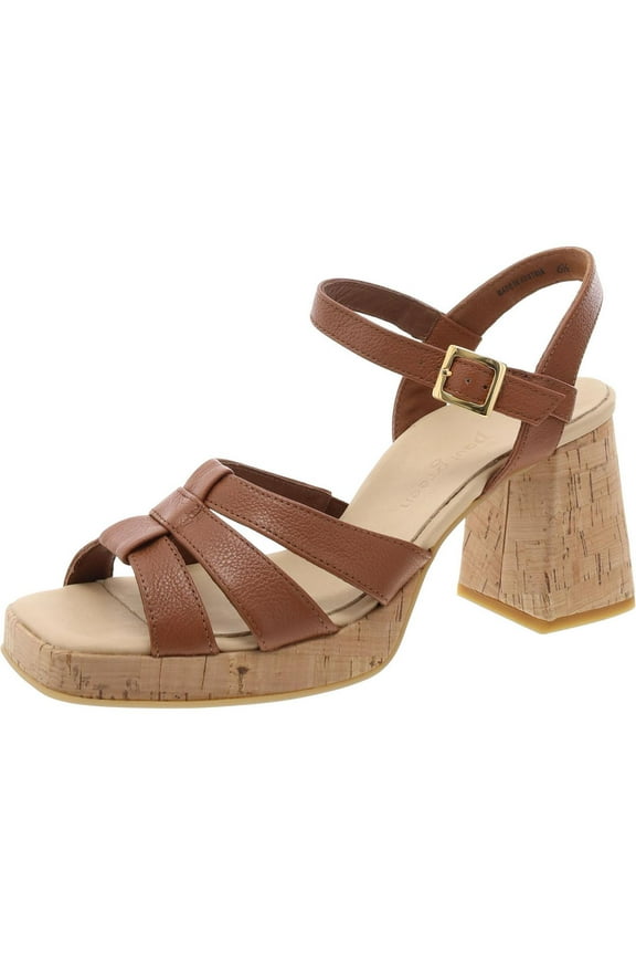 Womens Tina Slip On Open Toe Platform Sandals