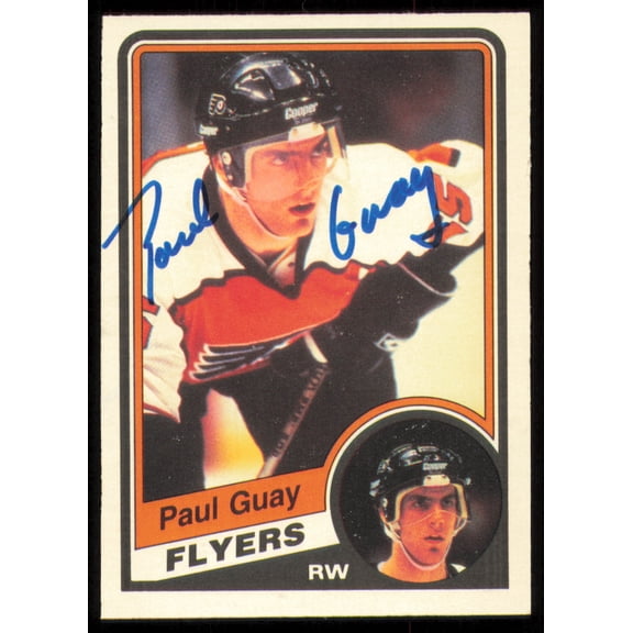 Paul Guay Autographed 1984-85 O-Pee-Chee Card #160 Philadelphia Flyers SKU #255011
