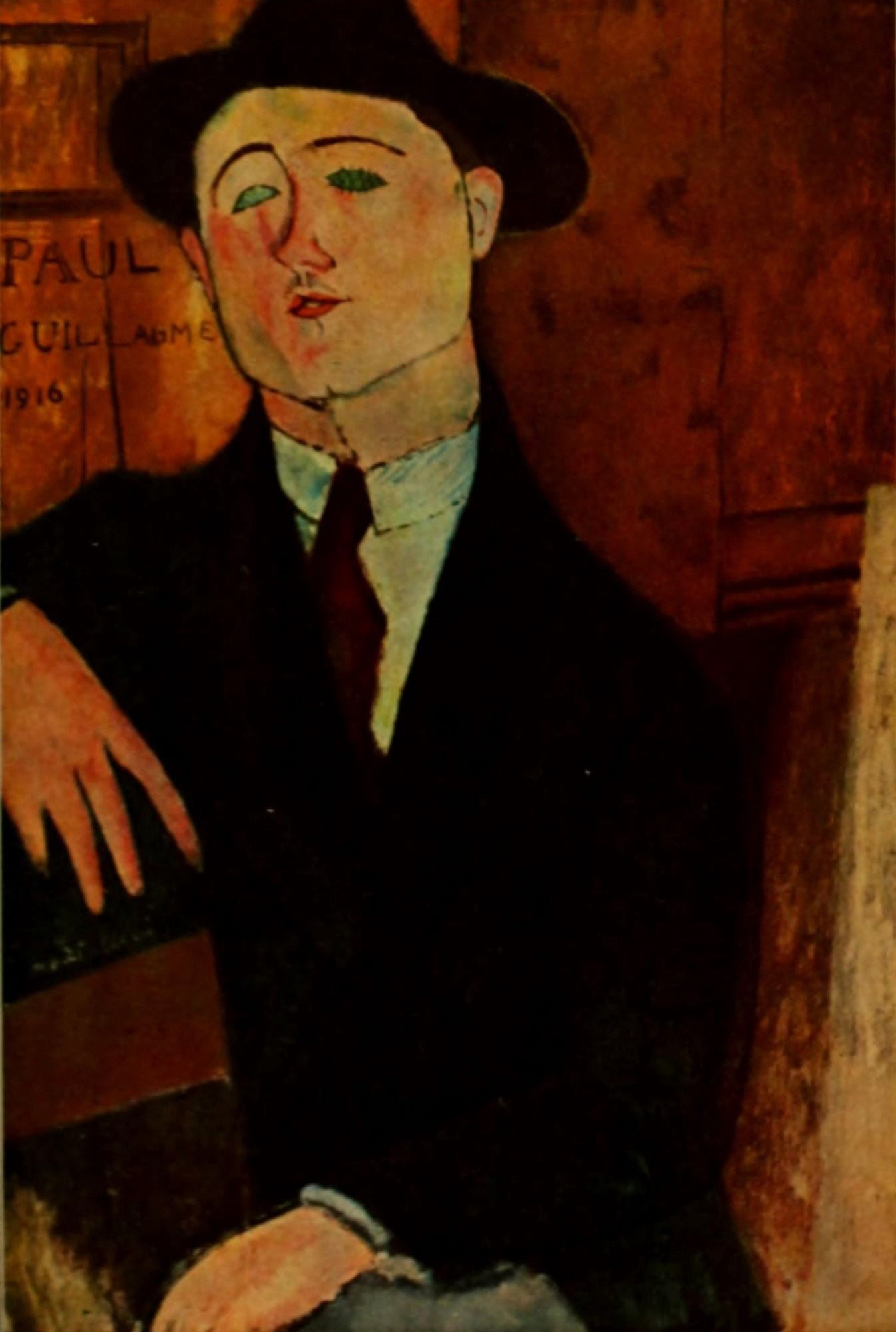 Paul Guillaume 1916 Canvas Art - Amedeo Modigliani (24 x 36)