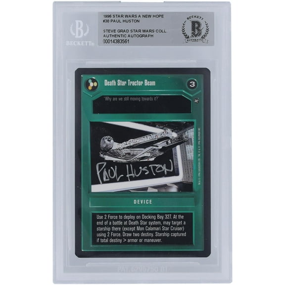 Paul Huston Star Wars Autographed 1996 CCG New Hope #30 BGS Authenticated Card