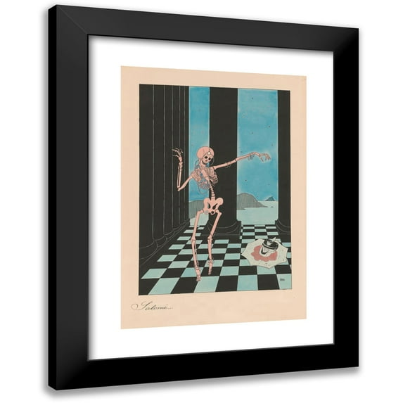 Paul Iribe 11x14 Black Modern Framed Museum Art Print Titled - Salome (1916)