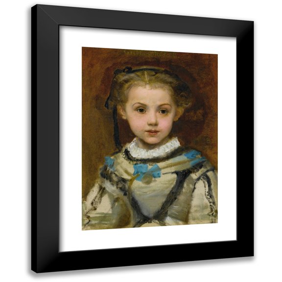 Paul-Jacques-Aimé Baudry 11x14 Black Modern Framed Museum Art Print Titled - Portrait of Guilleteette the Larinty (1857)