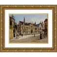 thumbnail image 1 of Paul-Joseph-Victor Dargaud 24x19 Gold Ornate Framed and Double Matted Museum Art Print Titled - The Old Pitie Hospital, Rue Lacepede (1904), 1 of 4