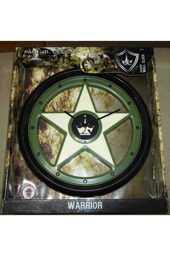 Motorcycle Wheel Wall Clock "The Warrior" Dedicated To Those Who Have Sacrificed For Our Country