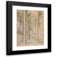 thumbnail image 1 of Paul Juvenel the Elder 18x24 Black Modern Framed Museum Art Print Titled - Interior of a Gothic Church (1629), 1 of 5