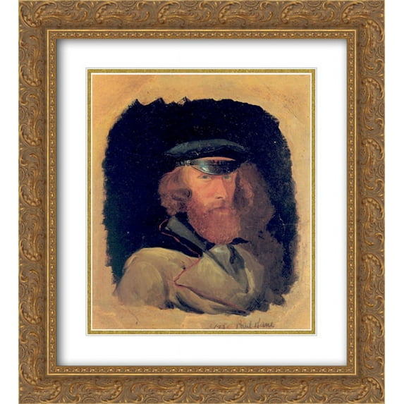 Paul Kane 2x Matted 20x24 Gold Ornate Framed Art Print 'Self-portrait'