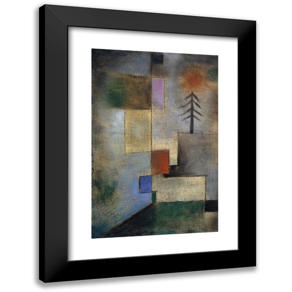 Paul Klee 11x14 Black Modern Framed Museum Art Print Titled - Small Picture of Fir Trees (1922)