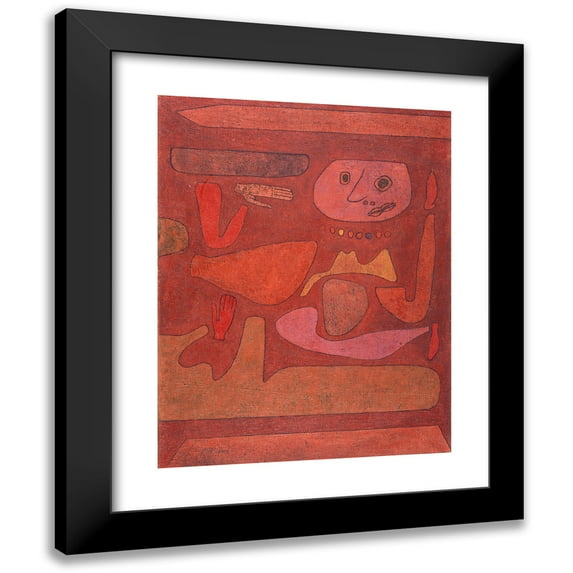Paul Klee 12x14 Black Modern Framed Museum Art Print Titled - The Man of Confusion (1939)