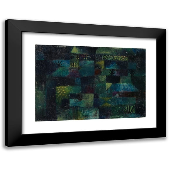 Paul Klee 14x11 Black Modern Framed Museum Art Print Titled - Terraced Garden (1920)