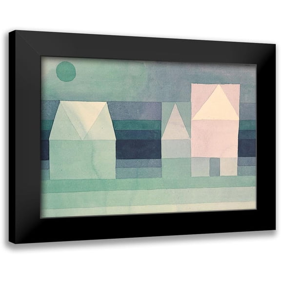 Paul, Klee 14x11 Black Modern Framed Museum Art Print Titled - Three Houses