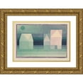 thumbnail image 1 of Paul Klee 14x11 Gold Ornate Wood Frame and Double Matted Museum Art Print Titled - Three Houses (1922), 1 of 4