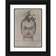 thumbnail image 1 of Paul Klee 18x24 Black Ornate Framed Double Matted Museum Art Print Titled: Impending Head (1905), 1 of 5