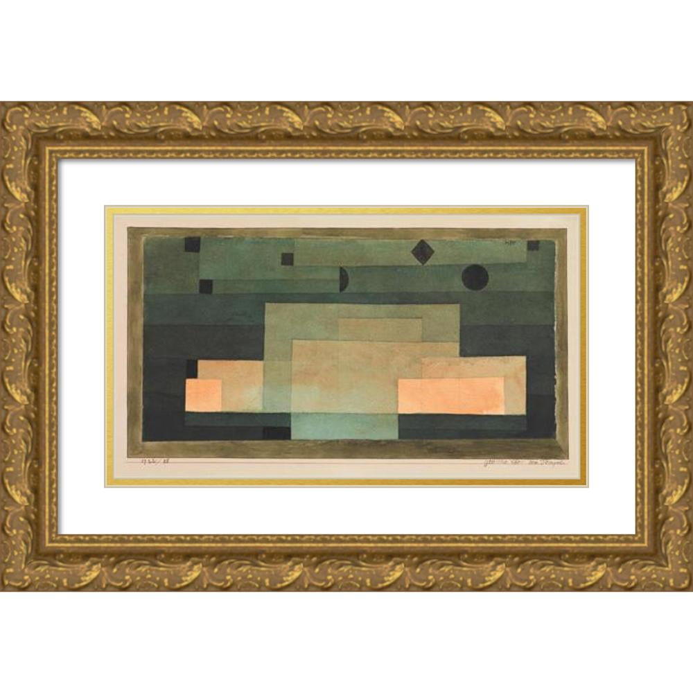 Paul Klee 18x12 Black Ornate Wood Framed Double Matted Museum Art