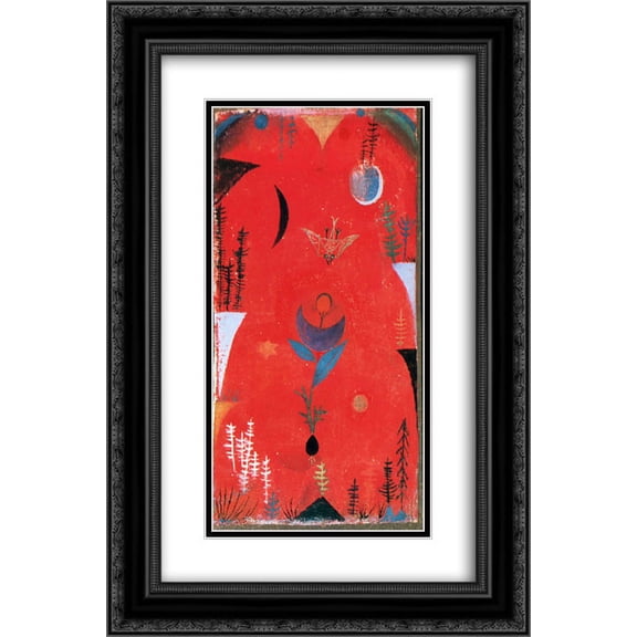 Paul Klee 2x Matted 18x24 Black Ornate Framed Art Print 'Flower myth'