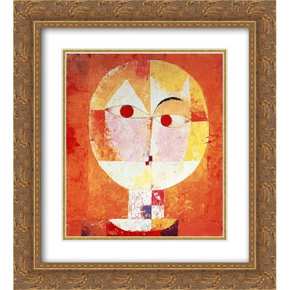 Paul Klee 2x Matted 20x22 Gold Ornate Framed Art Print 'Senecio'