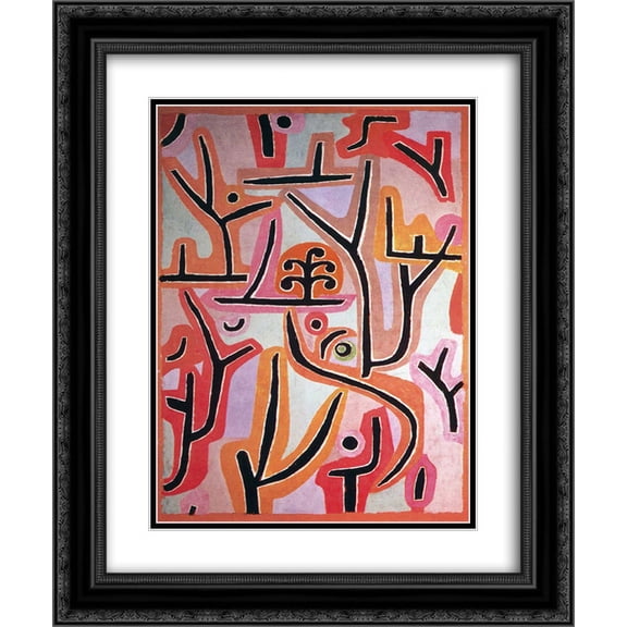 Paul Klee 2x Matted 20x24 Black Ornate Framed Art Print 'Park Bei Lu'