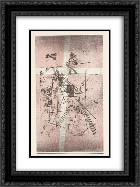 Paul Klee 2x Matted 20x24 Black Ornate Framed Art Print 'Rope dancer'