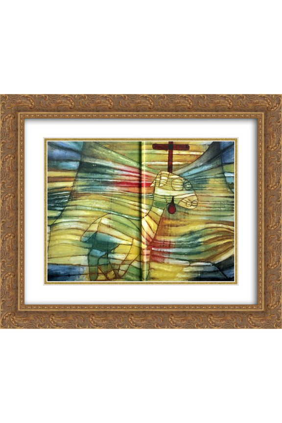 Paul Klee 2x Matted 24x20 Gold Ornate Framed Art Print 'The Lamb'
