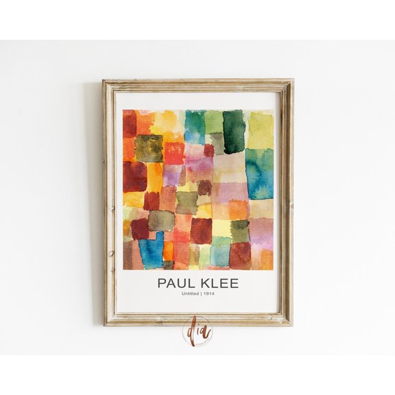 Paul Klee Abstract Exhibition Vintage Aesthetic Room Porch Decoration, Unframed Paper Poster 8x10in