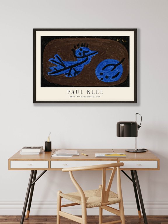 Paul Klee Blue Bird Pumpkin Wall Art Print, Modern Home Decor