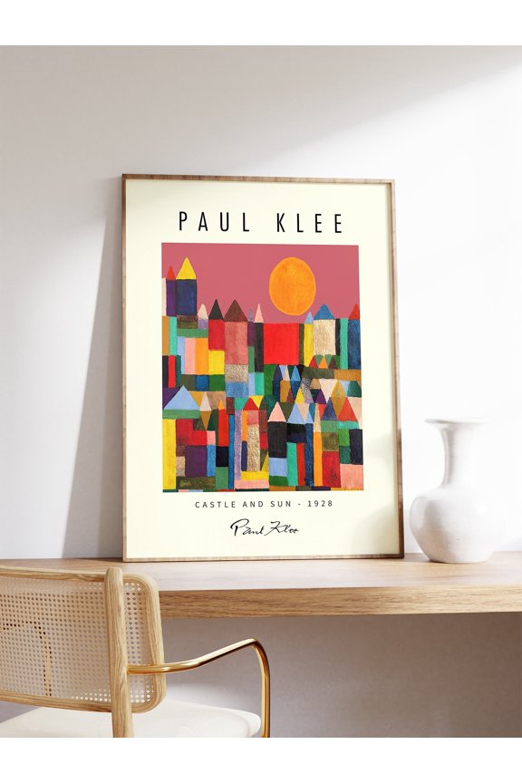Paul Klee "Castle And Sun" Art Print Abstract Decor Home Decor Office Wall Art Living Room Decor, Paper Poster Only