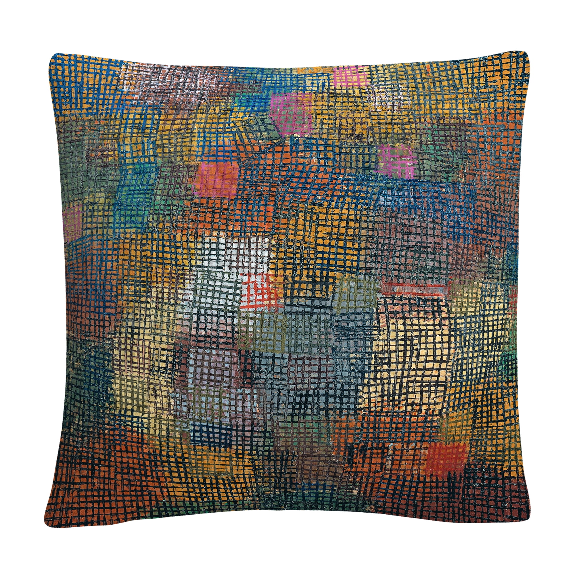Paul Klee Abstract Multicolor Polyester Square Throw Pillow