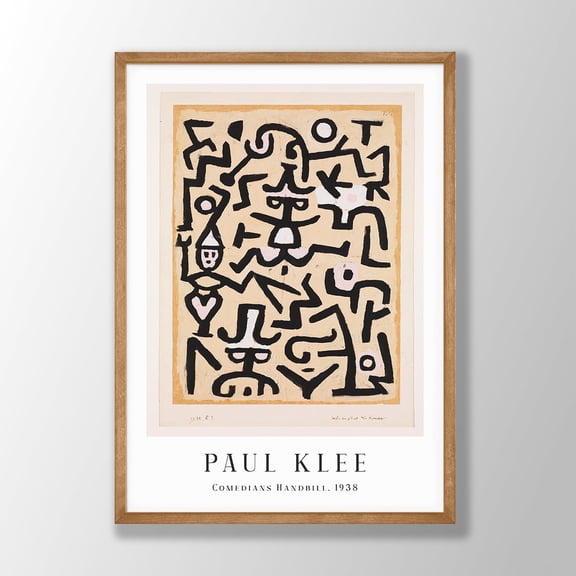 Paul Klee Comedians Handbill Wall Art Print, Unframed Paper Poster 8x10in