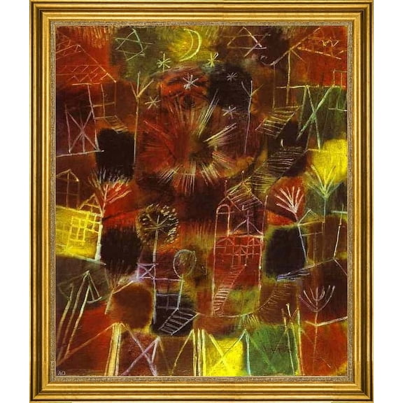 Paul Klee Cosmic Composition - 16" x 20" Framed Premium Canvas Print
